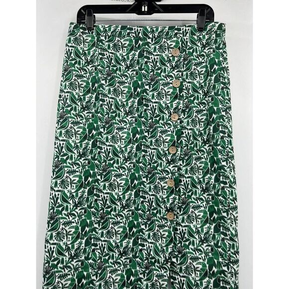 New Anthropologie Hutch Linen Midi Skirt Side - Picture 4 of 9